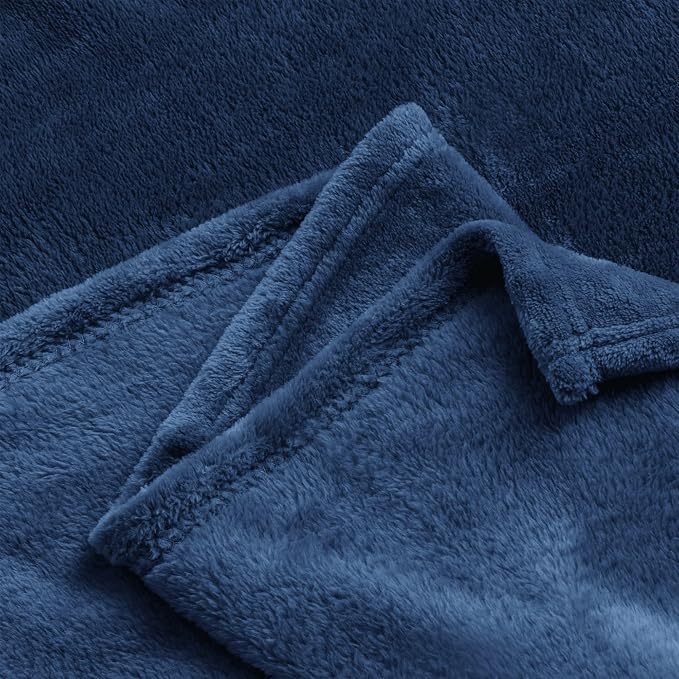 BEDELITE Fleece Blankets Queen Size Navy Blue Throw Blankets - Image 7