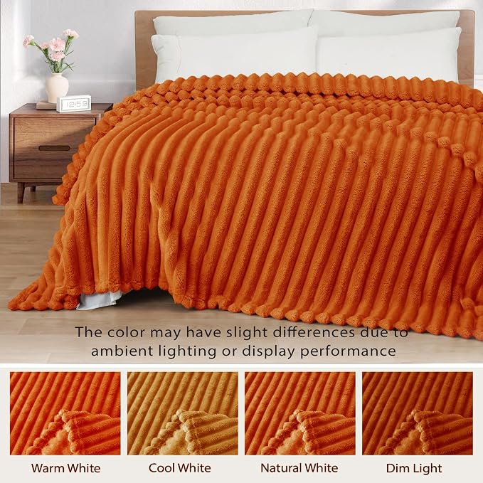 Exclusivo Mezcla Striped Queen Size Fleece Blanket - Image 3