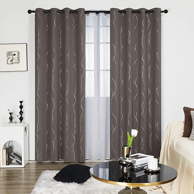 Deconovo Blackout Curtains, Thermal Insulated Soundproof Grommet Drapes - Image 2