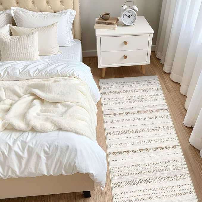 Nakagishi Runner Rug Kitchen Washable Rugs: 3x8 Non-Slip Boho Soft Modern Stain - Image 7