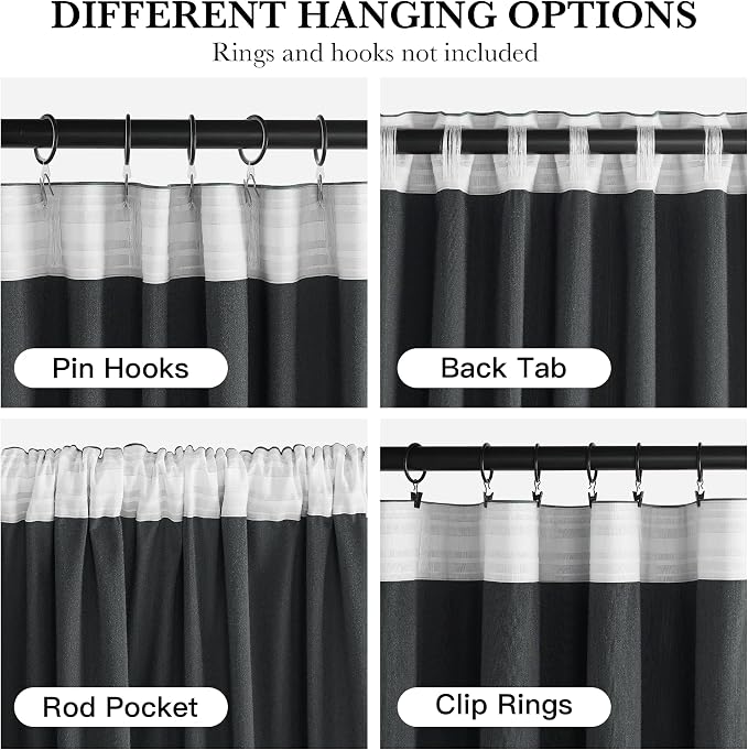 RYB HOME Dusty Blue Velvet Drapes - Image 2