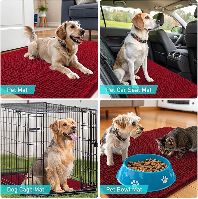 OLANLY Dog Door Mat for Muddy Paws 40x24, Absorbs Moisture and Dirt, Absorbent - Image 7