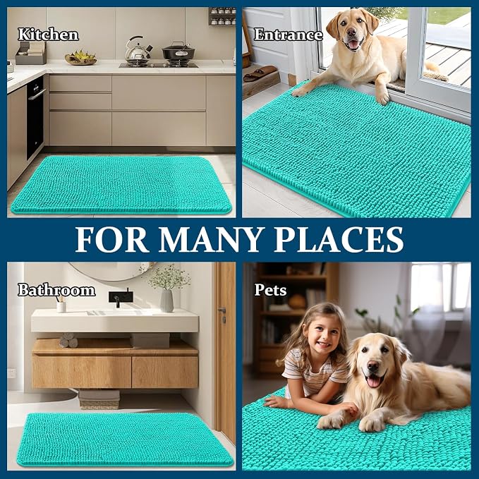 OLANLY Dog Door Mat for Muddy Paws 47x24, Absorbs Moisture and Dirt, Absorbent - Image 8