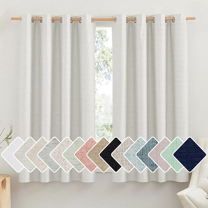 NICETOWN 100% Absolutely Blackout Linen Curtains by NICETOWN