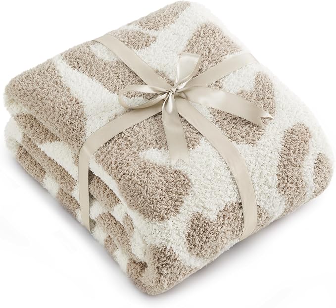 Bedsure Leopard Throw Blanket for Couch, Cheetah Print Knit Fall Gifts Blanket by BEDSURE