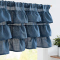 jinchan Ruffled Valance Curtain Slubbed Crossed Kitchen Valance Vintage by JINCHAN