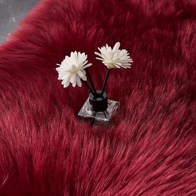 EasyJoy Ultra Soft Fluffy Rugs Faux Fur Rug Chair Cover Seat Pad Fuzzy Area Rug - Image 7