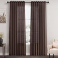 Nanspring Coffee Linen Blend Drapes 84 Inch Length 2 Panels Set Back Tab Rod by Nanspring
