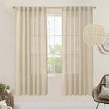 LAMIT Light Filtering Linen Curtains 78 inches Long by LAMIT