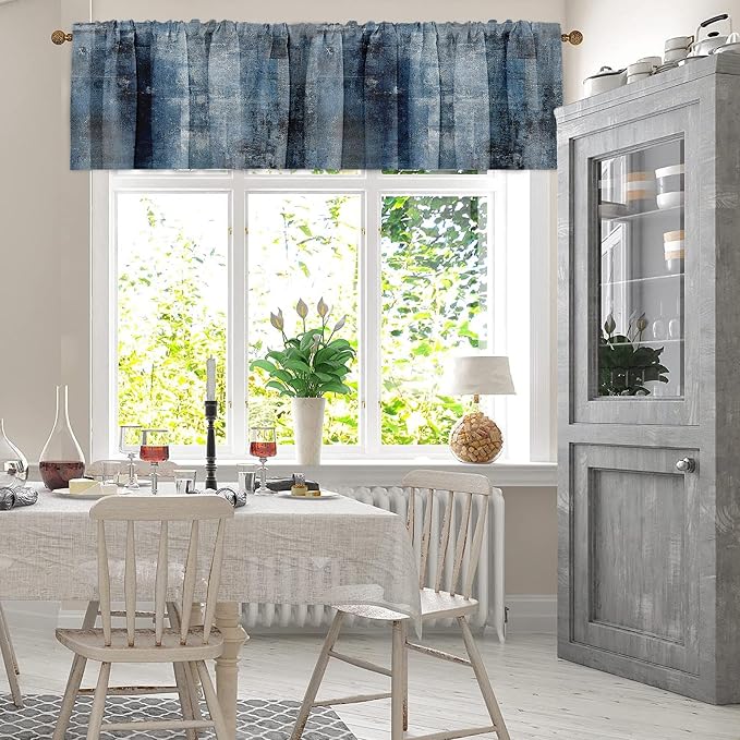 Emvency 4 Pack Valances Window Treatments, 52x12 Inch Rod Pocket Valances - Image 6