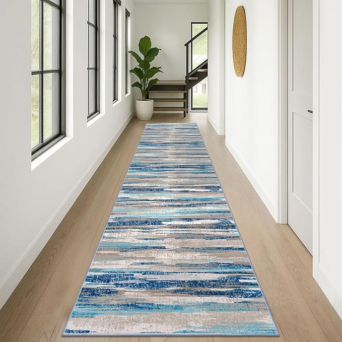 Lansny Modern Abstract Runner Rug 3x12 - Image 2