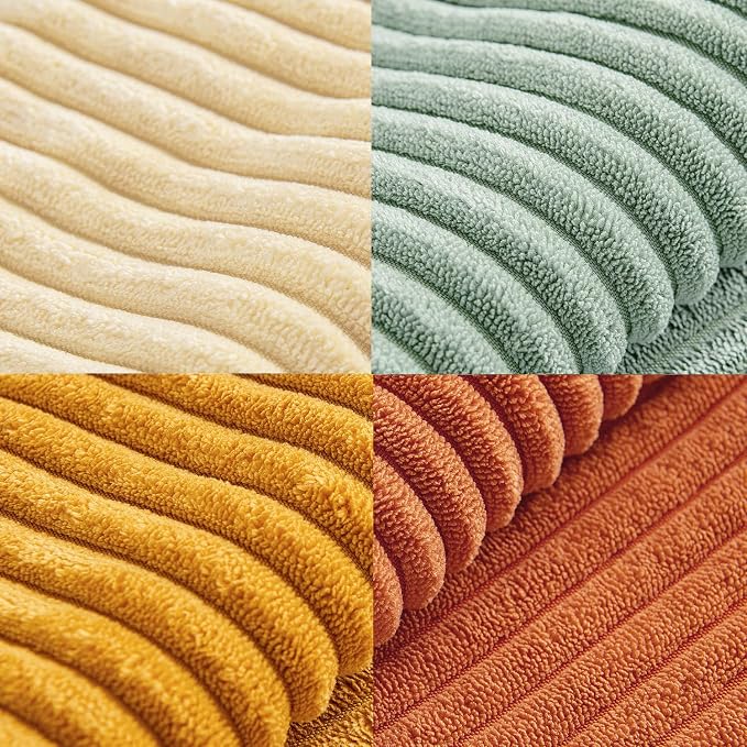 MIULEE Fall Teal-Orange Decorative Throw Pillow Covers 22x22 Inch Set of 4 Boho - Image 7