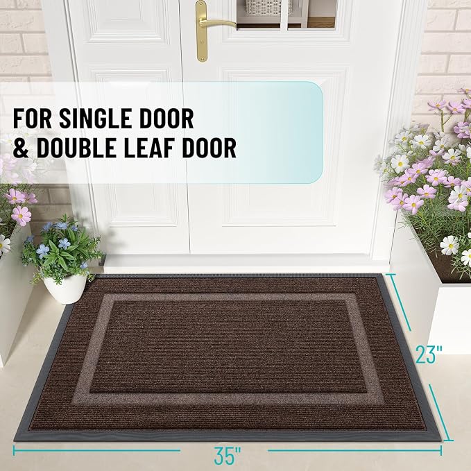 OLANLY Front Door Mat Indoor Outdoor Entrance, Waterproof All-Season, - Image 2