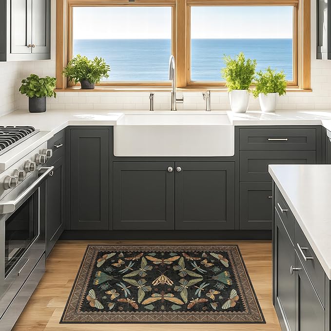 Small Black Entryway Rug - Image 3