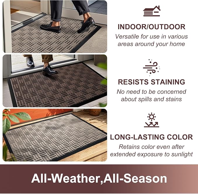 Mibao Front Door Mat, Heavy Duty Durable Welcome Mat - Image 5
