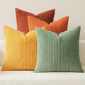 MIULEE Fall Decorative Throw Pillow Covers Yellow Rust Green 20x20 | Set of 4 by MIULEE