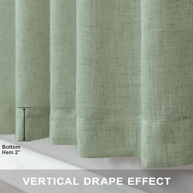 Sage Green Curtains 84 Inch Length - Image 7