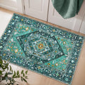 SERISSA Boho Rugs for Entryway, 2x3 Teal Entryway Rug Non-Slip Washable Small by SERISSAHomeDecorCollection