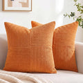 Fancy Homi 2 Packs Orange Euro Decorative Throw Pillow Covers 26x26 Inch by Fancy+Homi