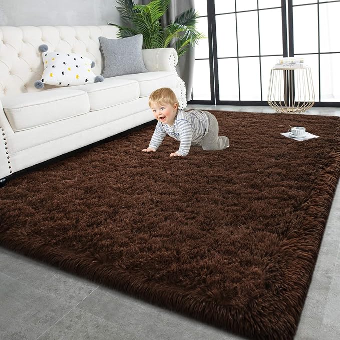 TWINNIS Super Soft Shaggy Rugs Fluffy Carpets, 6x9 Feet, Indoor Modern Plush by TWINNIS