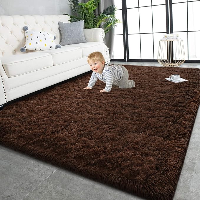 TWINNIS Super Soft Shaggy Rugs Fluffy Carpets, 8x10 Feet, Indoor Modern Plush by TWINNIS