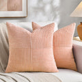 Fancy Homi 2 Packs Peach Decorative Throw Pillow Covers 16x16 Inch by Fancy+Homi