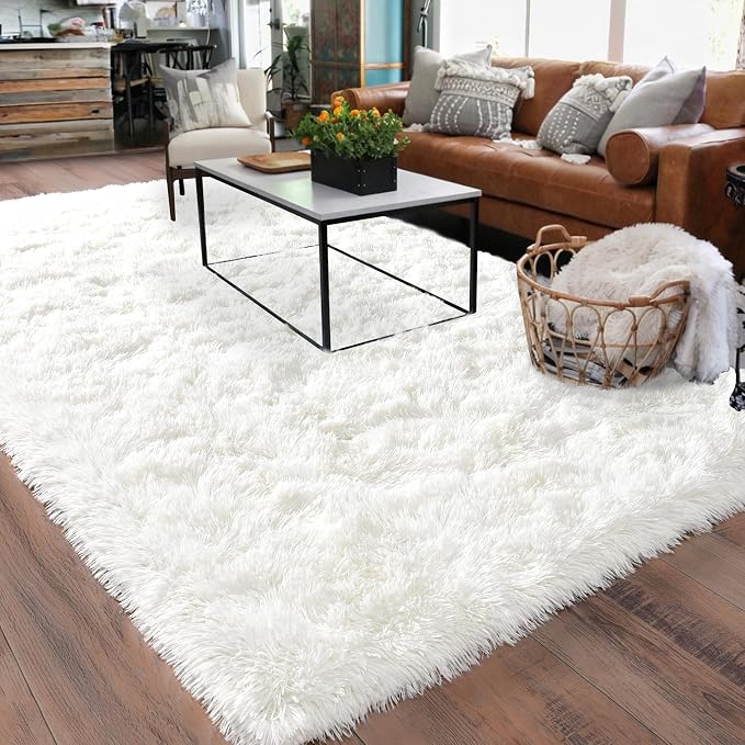 Rugs for Living Room 8x10, Soft Shaggy Modern Shag Area Rug for Bedroom - Image 8