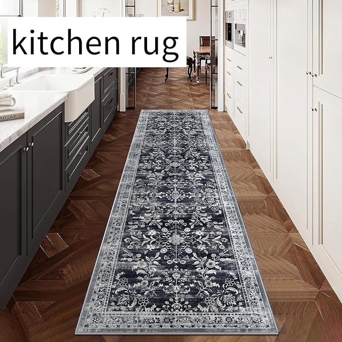 Yamaziot Washable Runner Rug 2x8 – Non Slip Boho Floral Hallway Runner Rug - Image 8