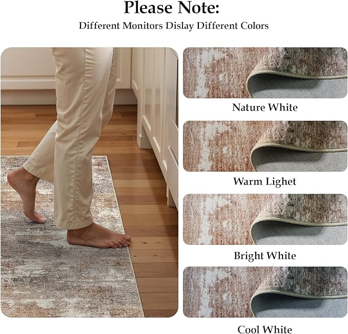 2x8 Washable Kitchen Runner Rug: Modern Abstract Runners - Image 7