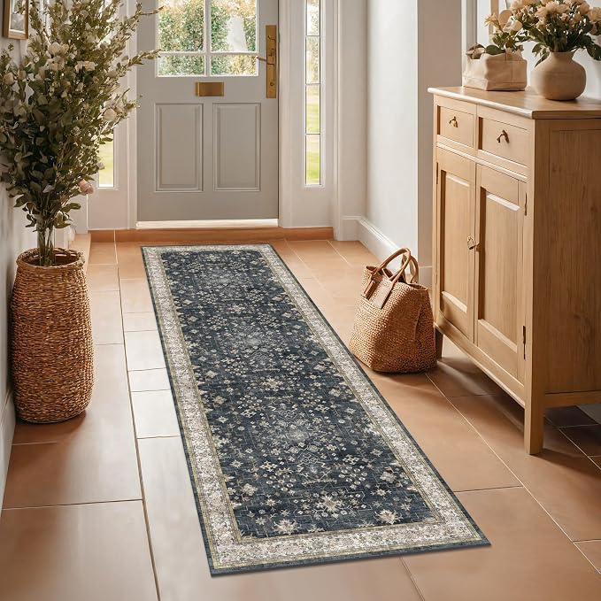 Black 2x7 Long Runner Rugs for Entryway, Throw Runners for Kitchen Hallway - Image 6