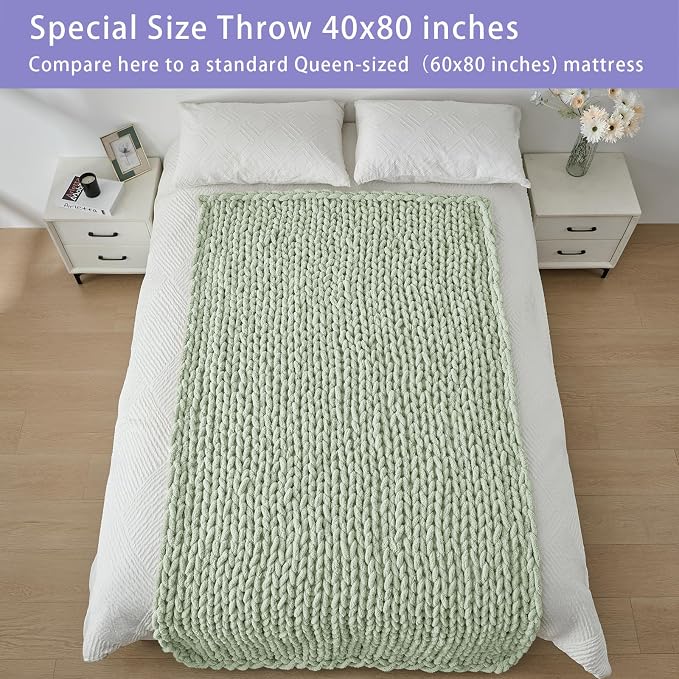 Bigacogo Chunky Knit Throw Blanket - Image 6