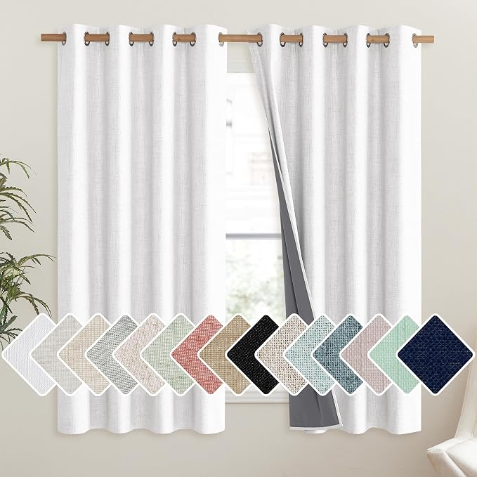 NICETOWN 100% Absolutely Blackout Linen Curtains by NICETOWN