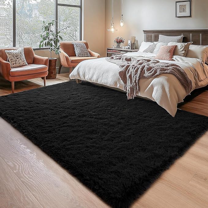 Chicrug Soft Runner Rug for Bedroom Living Room Plush Fluffy Rugs 5x7 Feet - Image 3