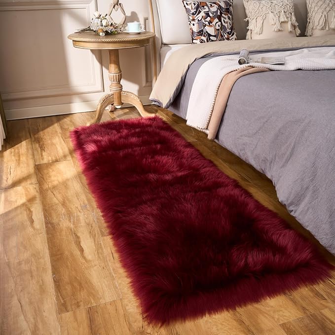 EasyJoy Ultra Soft Fluffy Rugs Faux Fur Rug Chair Cover Seat Pad Fuzzy Area Rug - Image 6