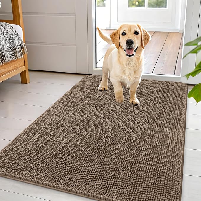 OLANLY Dog Door Mat for Muddy Paws 44x32, Absorbs Moisture and Dirt, Absorbent by OLANLY
