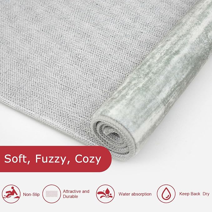 KOZYFLY Small Area Rug 2x3 Rug Entryway Rugs Modern Abstract Indoor Non-Slip - Image 5
