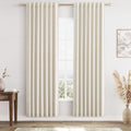 Guken 100% Blackout Linen Curtains 78 Inch Length 2 Panels Set by Guken