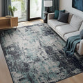Washable Area Rugs 6'x8' Non-Slip Modern Abstract Soft by RELEANY