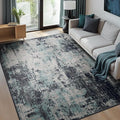 Washable Area Rugs 6'x9' Non-Slip Modern Abstract Soft by RELEANY