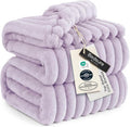 Bedsure GentleSoft Lavender Fog Fleece Blanket by BEDSURE