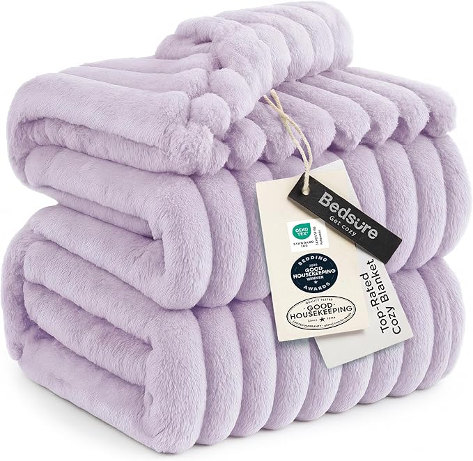 Bedsure GentleSoft Lavender Fog Full Blanket by BEDSURE
