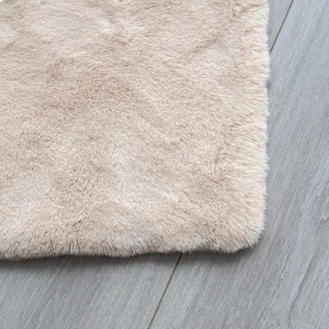 ORINOVA Light Brown Beige Plush Washable Fluffy Area Rugs - Image 9