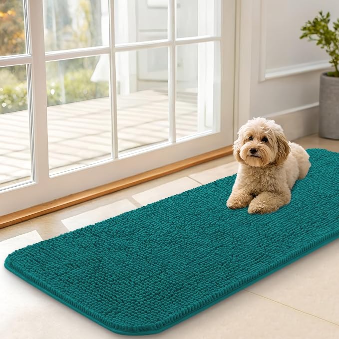 OLANLY Dog Door Mat for Muddy Paws 47x17, Absorbs Moisture and Dirt, Absorbent by OLANLY