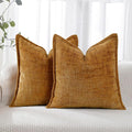 HPUK Fall Chenille Soft Throw Pillow Covers 18x18 Set of 2, Accent Cushion by HPUK