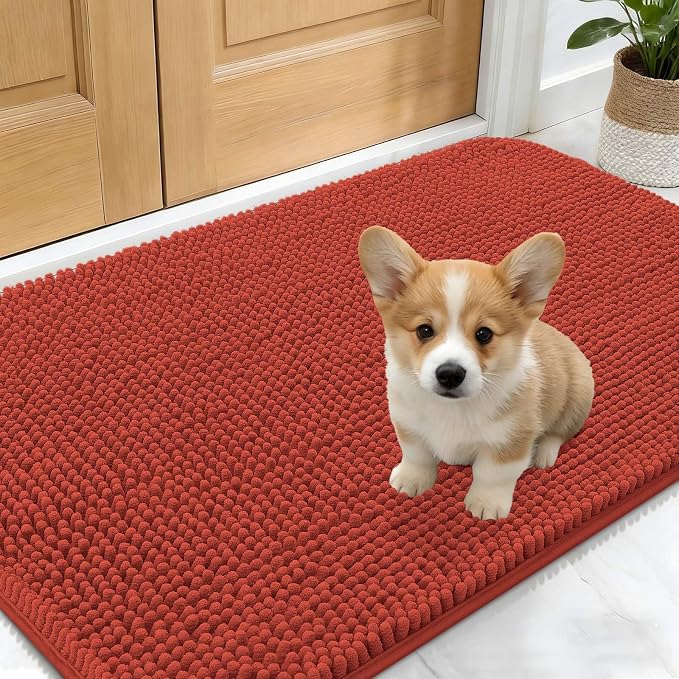 OLANLY Dog Door Mat for Muddy Paws 24x16, Absorbs Moisture and Dirt, Absorbent by OLANLY