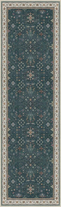 Hazo Haus Dark Green Kitchen Rug 10 ft Long - Image 2