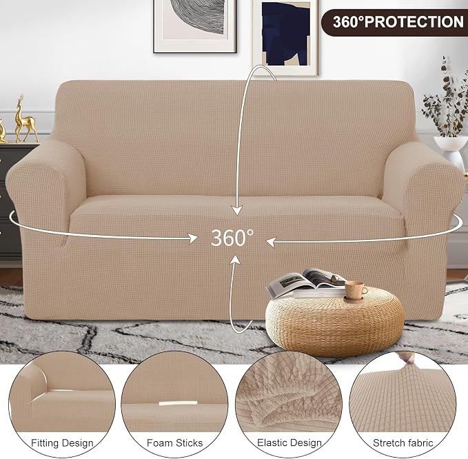 U-NICE HOME Loveseat Cover Stretch Couch Cover Sofa Cover Sofa Slipcover - Image 3