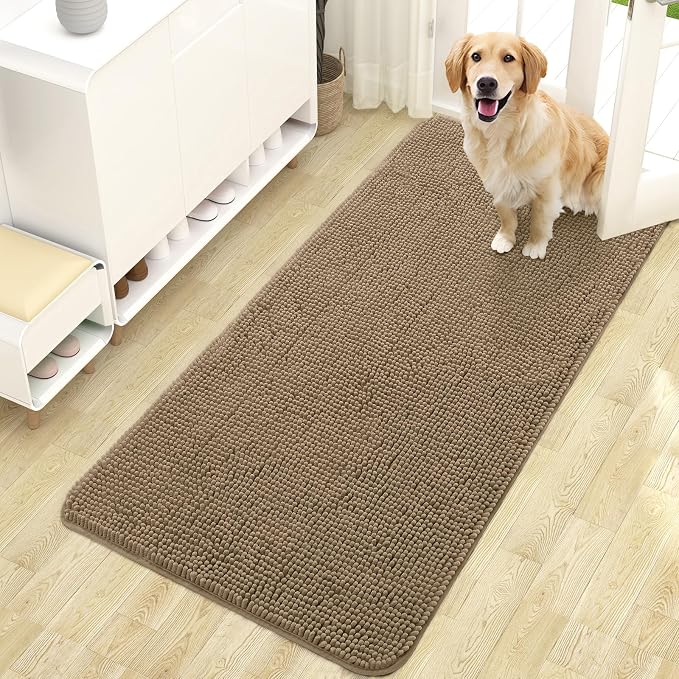 OLANLY Dog Door Mat for Muddy Paws 47x24, Absorbs Moisture and Dirt, Absorbent by OLANLY