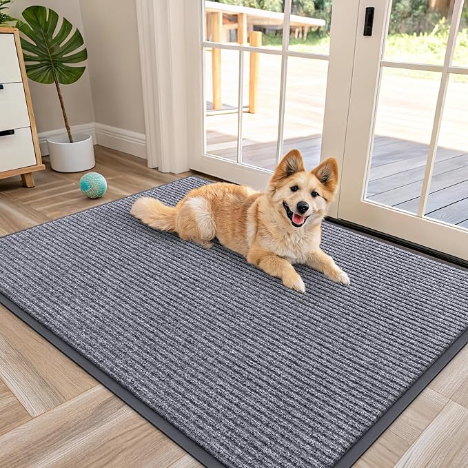 OLANLY Front Door Mat Indoor Outdoor Entrance, Waterproof Heavy Duty Doormat by OLANLY