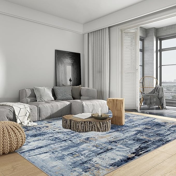 8x10 Area Rugs Washable Rug: Large Modern Abstract Living Room Rug Soft - Image 3